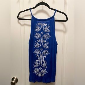 Blue Summer Halter Top